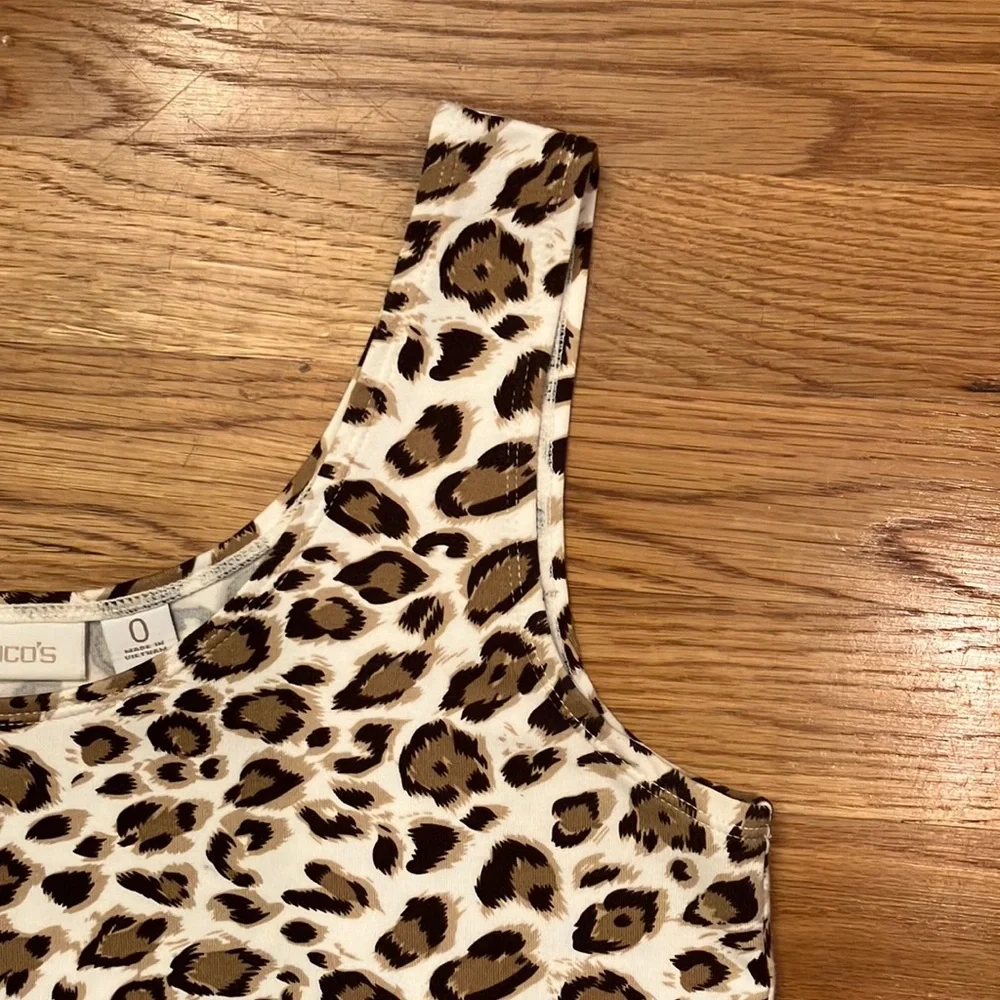 Chico's Leopard Print Tank Top - Picture 3 of 6